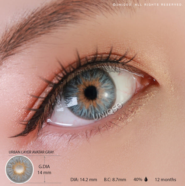 Urban Layer Avatar Grey (1 lens/pack)-Colored Contacts-UNIQSO