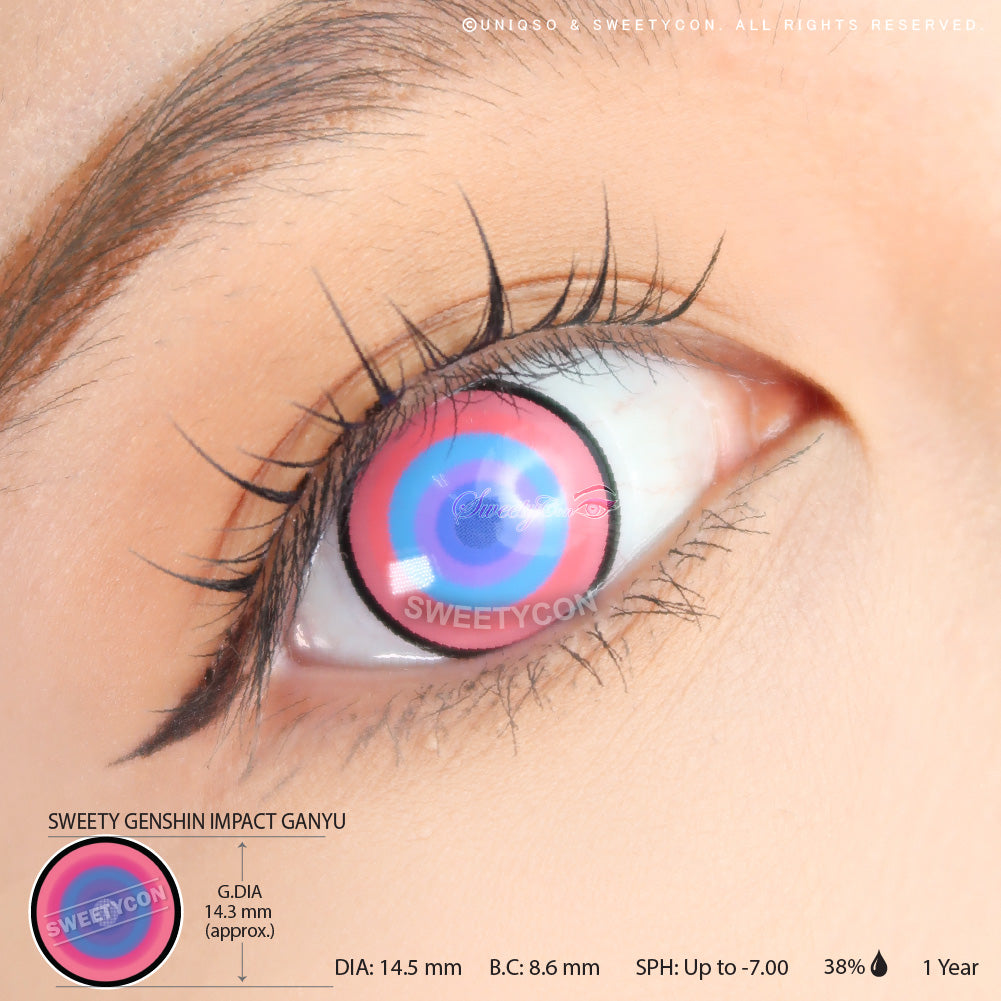 Sweety Genshin Impact Ganyu (1 lens/pack)-Colored Contacts-UNIQSO