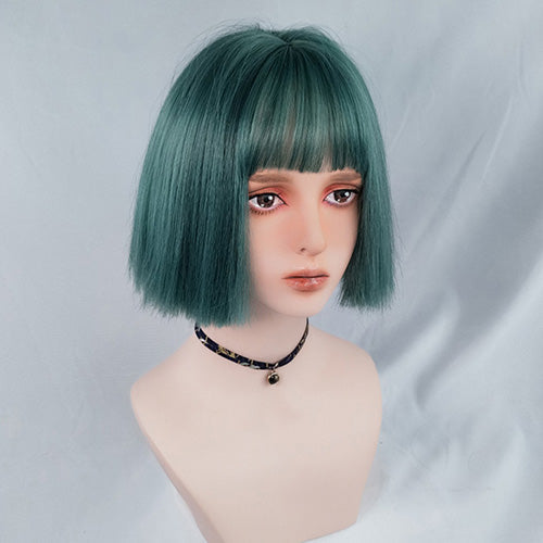 Bob LoLita Wig Dark Green-Lolita Wig-UNIQSO EU