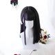 Super Straight Dark Violet Centre Braid Lolita Wig-Lolita Wig-UNIQSO