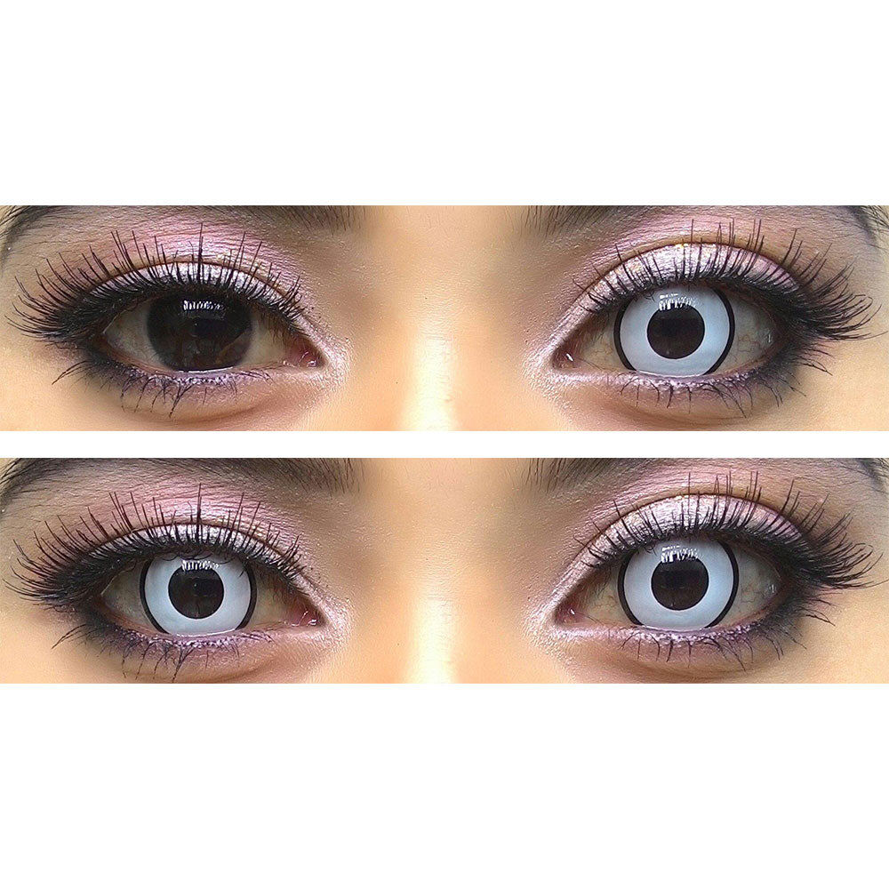 Colorvue Crazy White Zombie - 3 Months (Prescription) (2 lenses/pack)-Crazy Contacts-UNIQSO EU