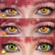 Sweety Crazy Yellow Rings V2 (Chainsaw Man - Makima) (1 lens/pack)-Crazy Contacts-UNIQSO