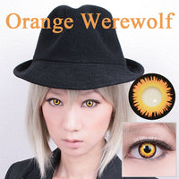 Coscon Crazy with Power - Orange Werewolf (1 lens/pack)-Crazy Contacts-UNIQSO EU