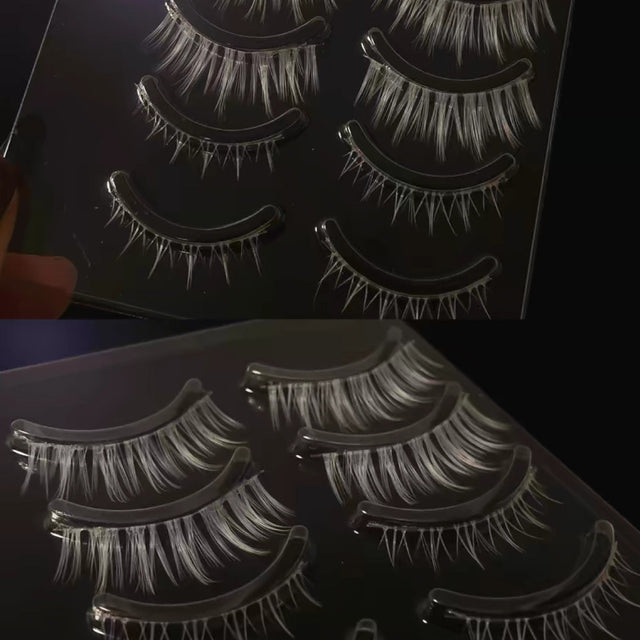 Cosplay Lower and Upper White Eyelash Set-Fake Eyelash-UNIQSO EU