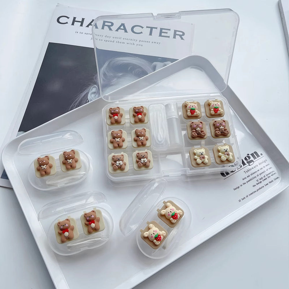 Cute 3D Contact Lens Case Travel Kit (6 Pairs)-Lens Case-UNIQSO EU