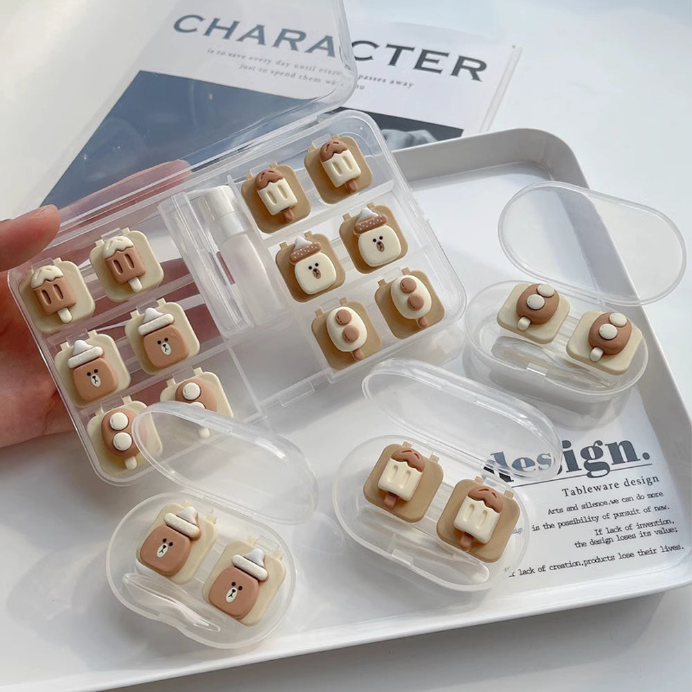Cute 3D Contact Lens Case Travel Kit (6 Pairs)-Lens Case-UNIQSO EU