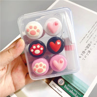 Cute Paw & Love Lens Case Travel Kit (3 Pairs)-Lens Case-UNIQSO EU