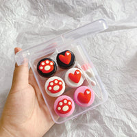 Cute Paw & Love Lens Case Travel Kit (3 Pairs)-Lens Case-UNIQSO EU