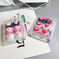 Cute Paw & Love Lens Case Travel Kit (3 Pairs)-Lens Case-UNIQSO EU