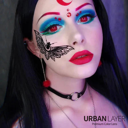 Sweety Crazy Red Screen/ Mesh II (1 lens/pack)-Crazy Contacts-UNIQSO EU