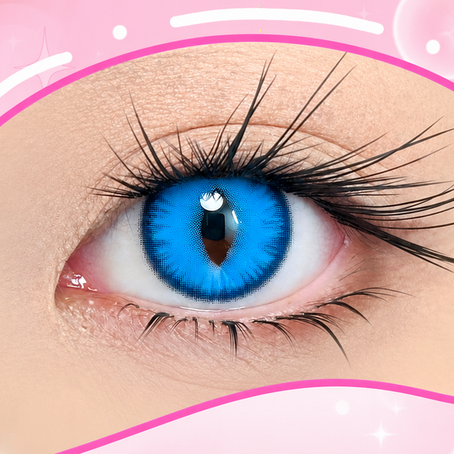LumiDukki Feline Gleam Blue (2 lenses/pack)-Colored Contacts-UNIQSO EU