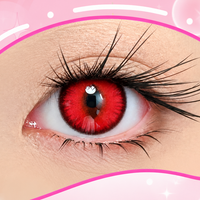 LumiDukki Feline Gleam Red (2 lenses/pack)-Colored Contacts-UNIQSO