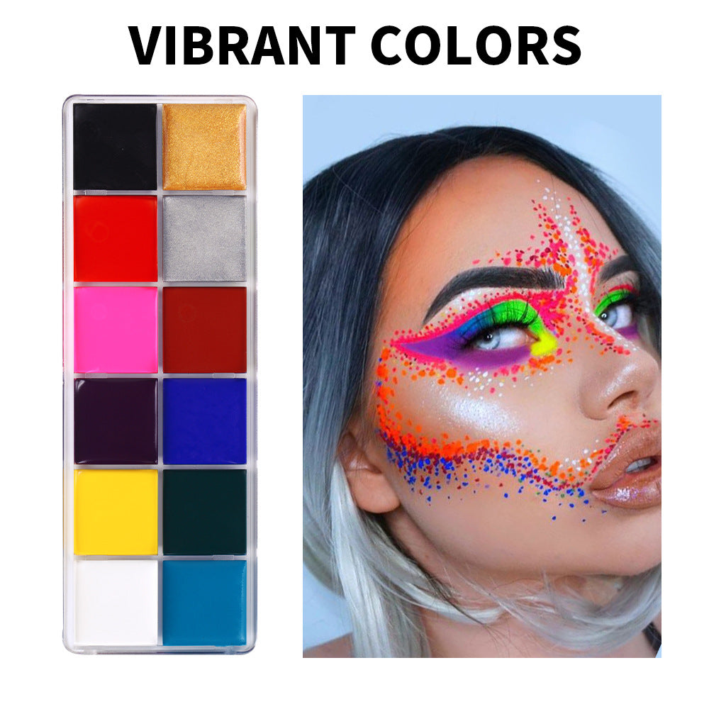 Fit Colors 12 Colors Water Soluble Face & Body Paint-Makeup Palette-UNIQSO EU