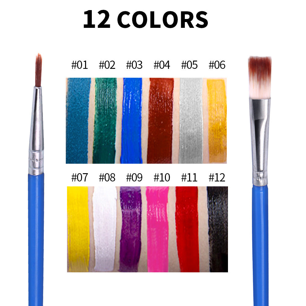 Fit Colors 12 Colors Water Soluble Face & Body Paint-Makeup Palette-UNIQSO EU
