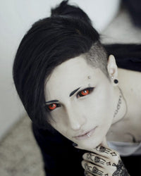 Flash Red Black Sclera Contacts Tokyo Ghoul - Red Ghoul/Gremlin (2 lenses/pack)-Sclera Contacts-UNIQSO EU