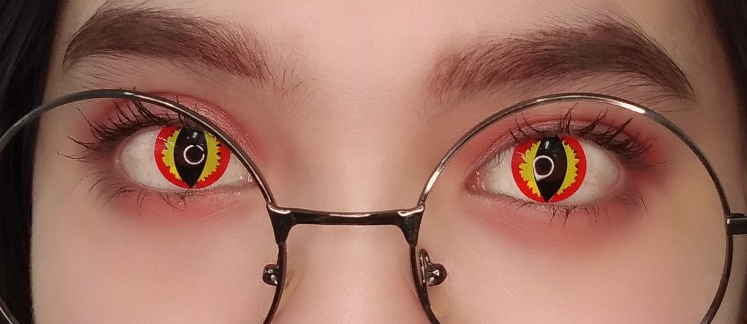 Sweety Crazy Orange Dragon (1 lens/pack)-Crazy Contacts-UNIQSO