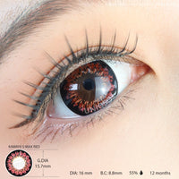 Kawayii S-Max Red (1 lens/pack)-Colored Contacts-UNIQSO EU