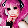 Kazzue Black Sclera Contacts Sabretooth/Blackout/Black with Prescription (1 lens/pack)-Sclera Contacts-UNIQSO EU