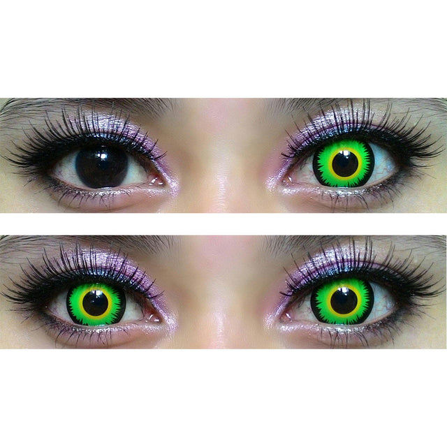 Kazzue Crazy Lens with Power - Green Werewolf (1 lens/pack)-Crazy Contacts-UNIQSO EU