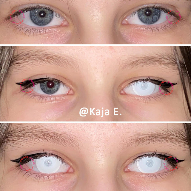 Kazzue Crazy Storm White (1 lens/pack)-Crazy Contacts-UNIQSO EU