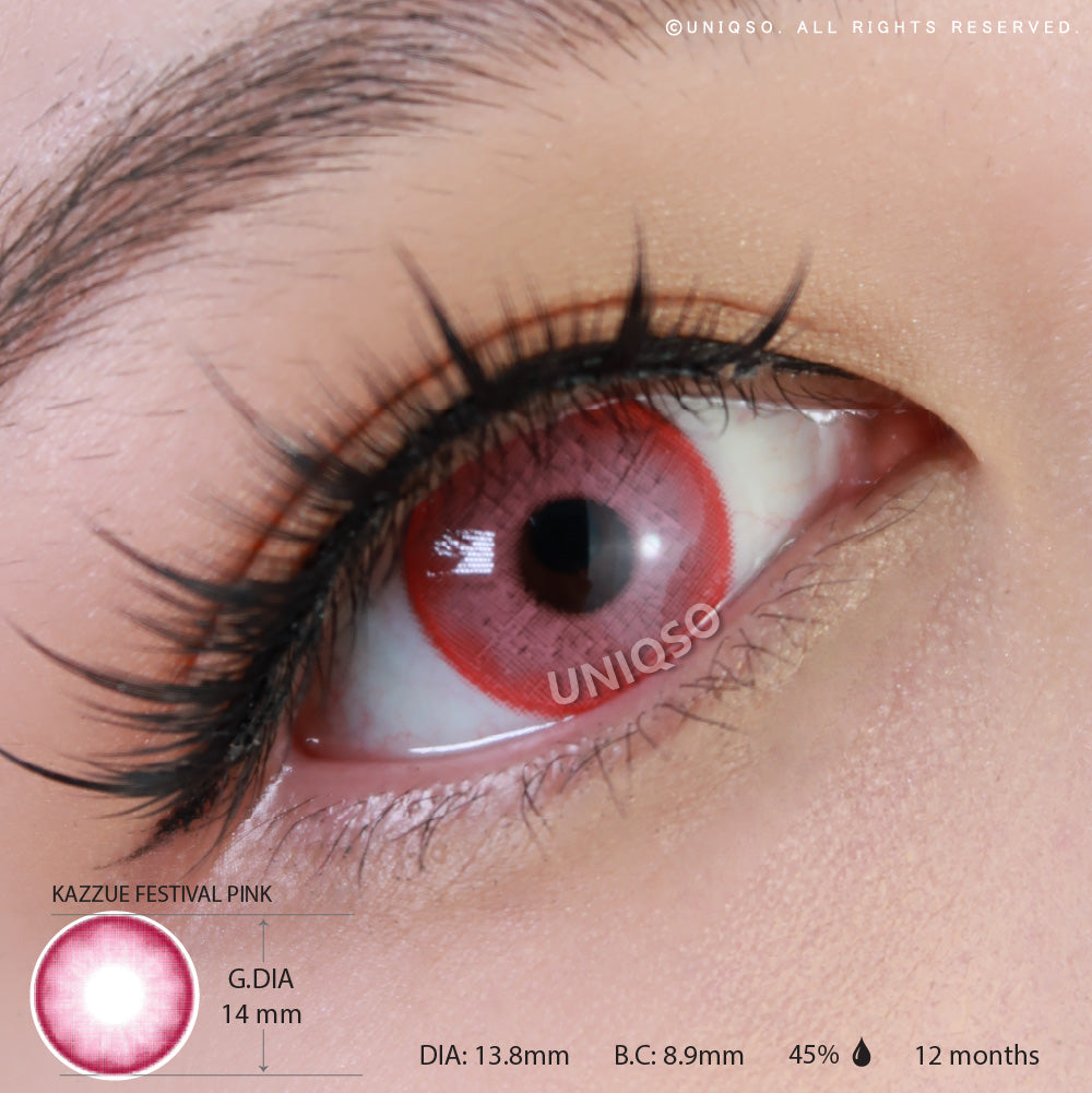 Kazzue Festival Pink (1 lens/pack)-Colored Contacts-UNIQSO EU