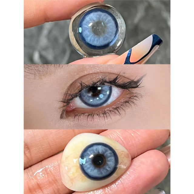 Kazzue Glitz Blue (1 lens/pack)-Colored Contacts-UNIQSO EU