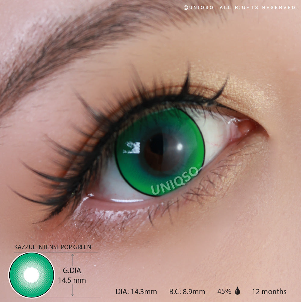 Kazzue Intense Pop Green (1 lens/pack)-Colored Contacts-UNIQSO EU