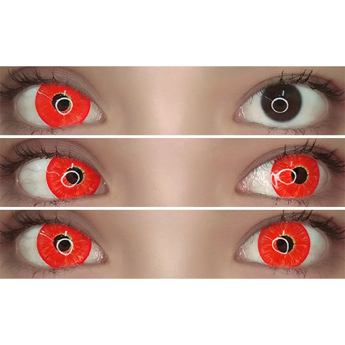 Kazzue Mini Sclera Toxic Red (1 lens/pack)-Mini Sclera Contacts-UNIQSO EU