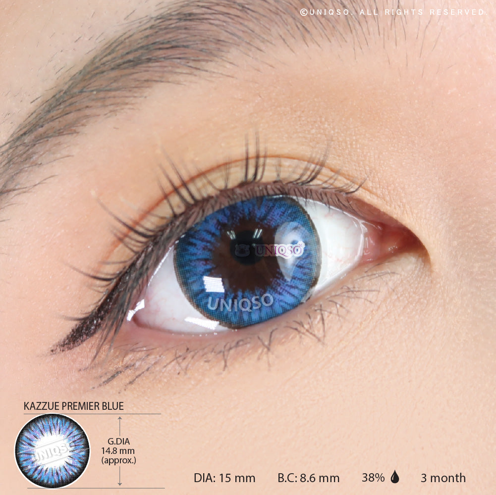 Kazzue Premier Blue (1 lens/pack)-Colored Contacts-UNIQSO EU