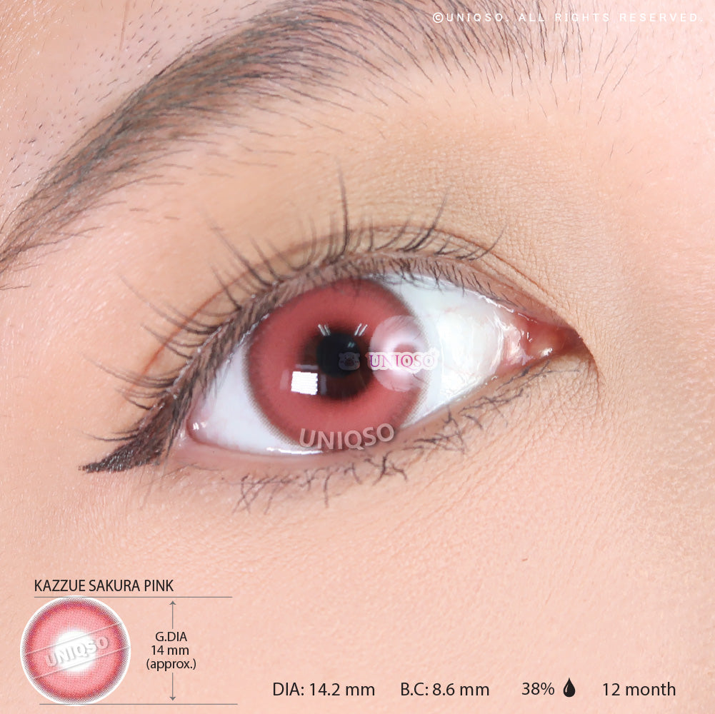 Kazzue Sakura Pink (1 lens/pack)-Colored Contacts-UNIQSO EU
