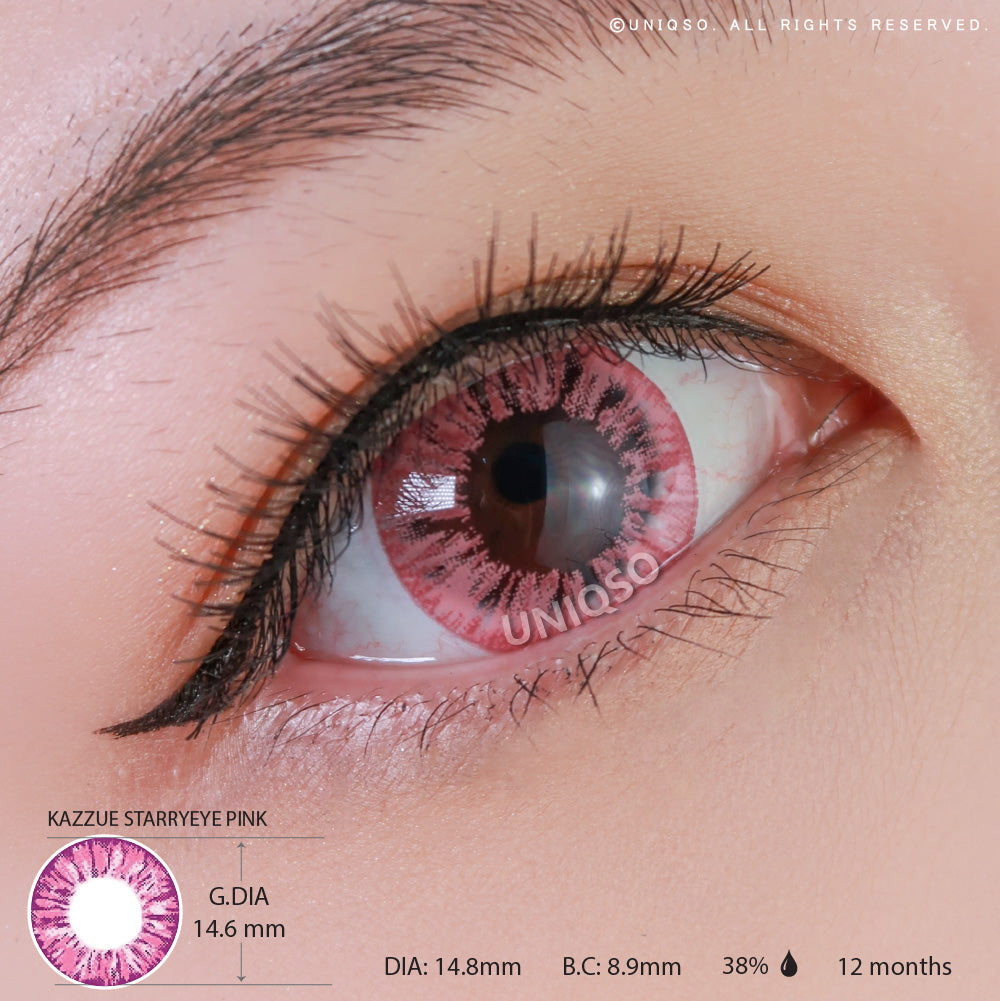 Kazzue Starryeye Pink (1 lens/pack)-Colored Contacts-UNIQSO EU