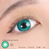 Kazzue Vivid Brilliant Turquoise (1 lens/pack)-Colored Contacts-UNIQSO EU