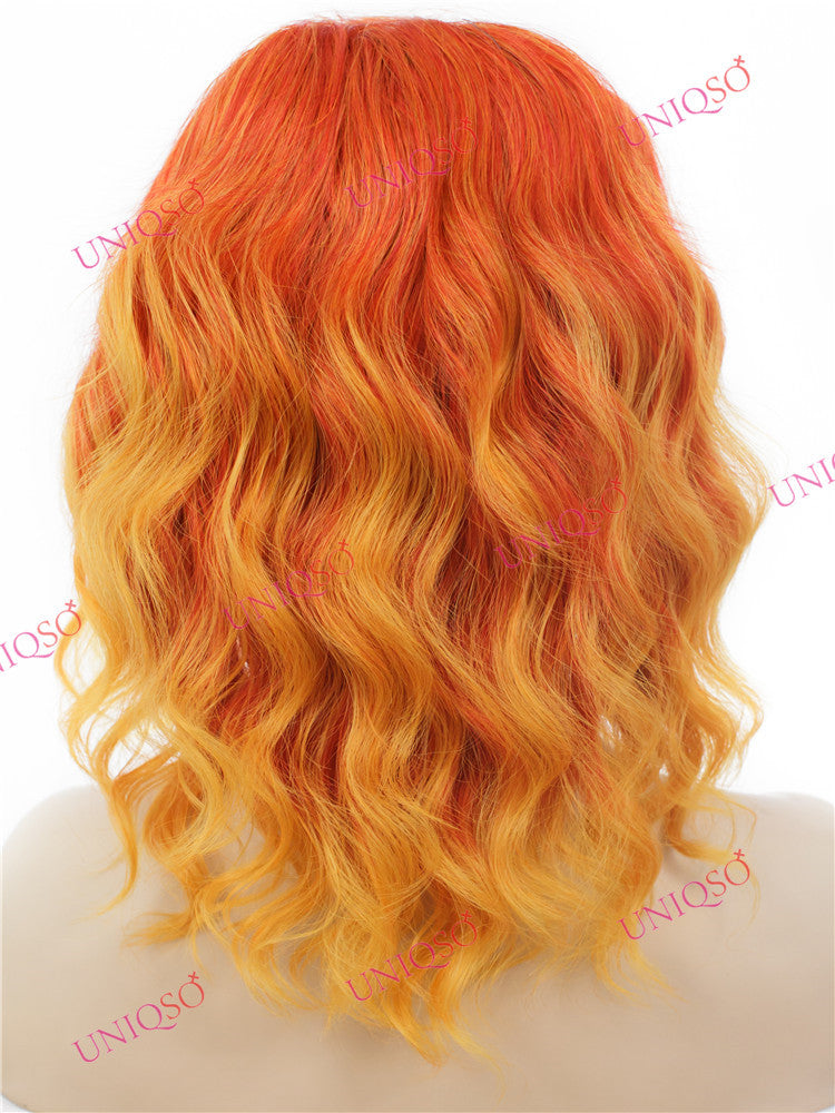 Premium Wig - Lace Front Cherry Red Wig (Cascading Curls)-Lace Front Wig-UNIQSO