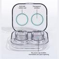 Leak Proof & Non Screw Cap Transparent Contact Lens Case (Random Color)-Lens Case-UNIQSO