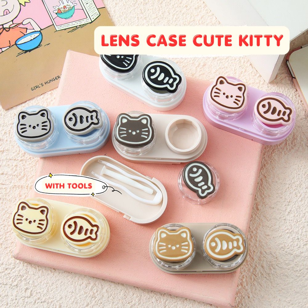 Lens Case Travel Kit - Cute Kitty-Lens Case-UNIQSO