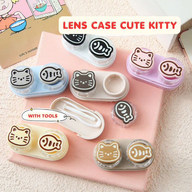 Lens Case Travel Kit - Cute Kitty-Lens Case-UNIQSO