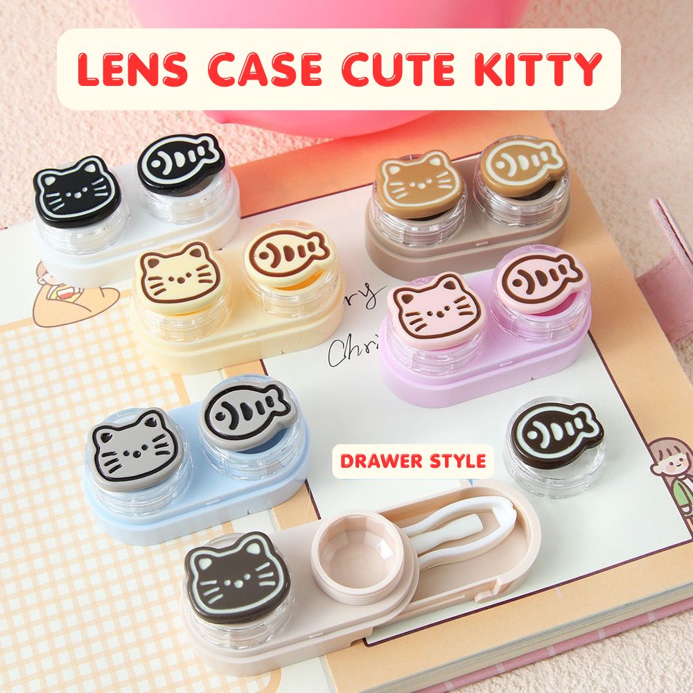 Lens Case Travel Kit - Cute Kitty-Lens Case-UNIQSO