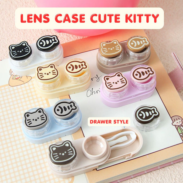 Lens Case Travel Kit - Cute Kitty-Lens Case-UNIQSO