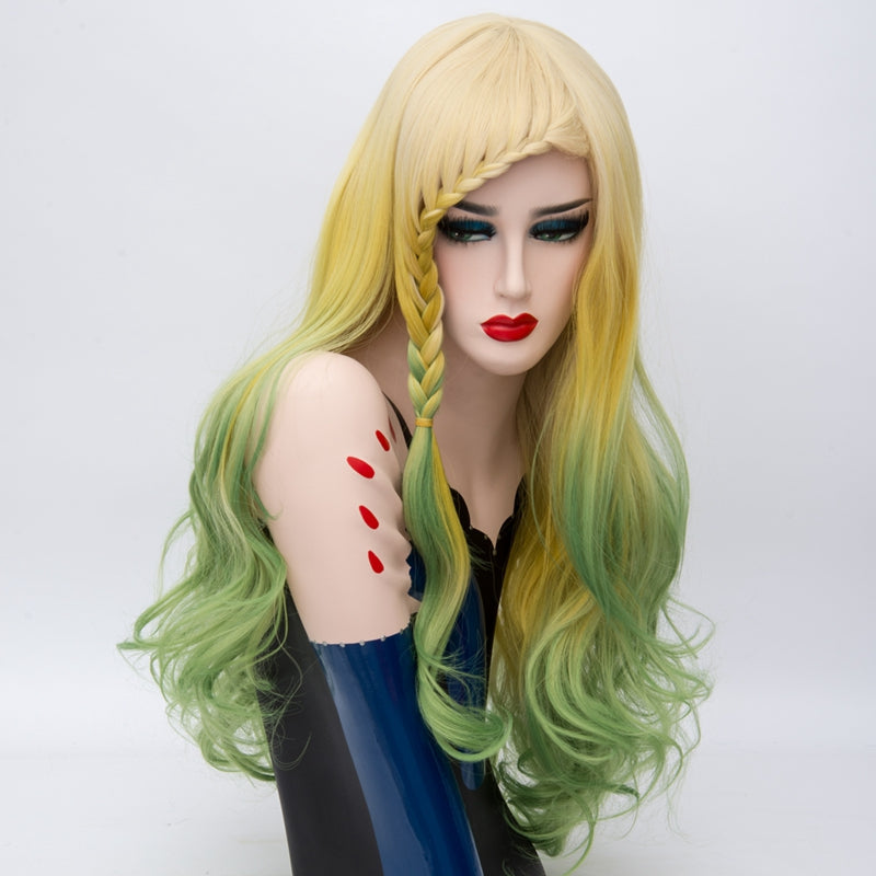 Lolita Wig - Parrot Yellow & Green-Lolita Wig-UNIQSO EU