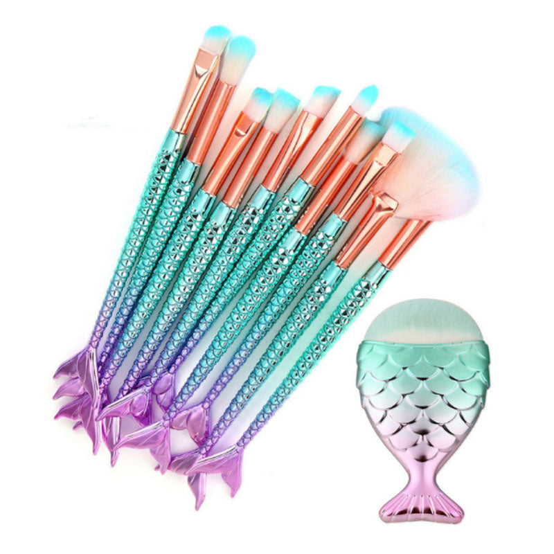 Mermaid Makeup Brushes-Makeup Brushes-UNIQSO EU
