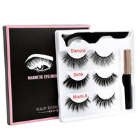 Mixed Designs Faux Mink Magnetic Eyelashes Kit Set (3 Pairs)-Magnetic Eyelash-UNIQSO EU