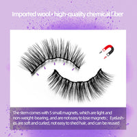 Natural Long Faux Mink Magnetic Eyelashes Full Kit Set (5 Pairs)-Magnetic Eyelash-UNIQSO EU