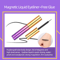 Natural Long Faux Mink Magnetic Eyelashes Full Kit Set (5 Pairs)-Magnetic Eyelash-UNIQSO EU
