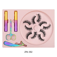 Natural Long Faux Mink Magnetic Eyelashes Full Kit Set (5 Pairs)-Magnetic Eyelash-UNIQSO EU