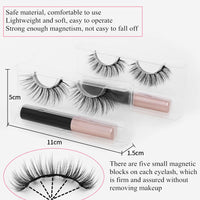 Natural Long Faux Mink Magnetic Eyelashes With Eyeliner-Magnetic Eyelash-UNIQSO EU