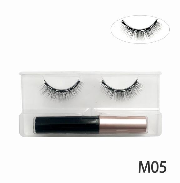 Natural Long Faux Mink Magnetic Eyelashes With Eyeliner-Magnetic Eyelash-UNIQSO EU