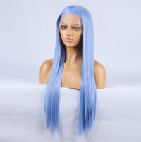 Pamper Blue Front Lace Long Hair Wig-Lace Front Wig-UNIQSO EU