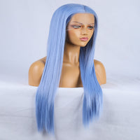 Pamper Blue Front Lace Long Hair Wig-Lace Front Wig-UNIQSO EU