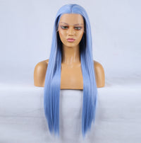 Pamper Blue Front Lace Long Hair Wig-Lace Front Wig-UNIQSO EU