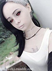 Phantasee Red Black Sclera Contacts Tokyo Ghoul - Red Ghoul/Gremlin (2 lenses/pack)-Sclera Contacts-UNIQSO EU